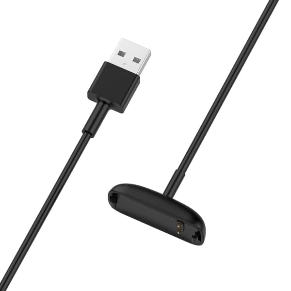 Fitbit Inspire 3 ladekabel, hurtiglading, svart, 1m, kompakt bærbar