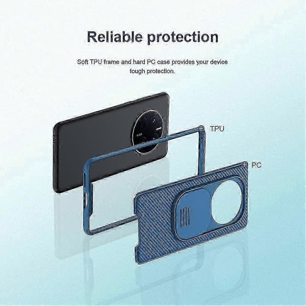 CamShield Pro-deksel for Huawei Mate 50, med skyvbart kameradeksel, hard PC+TPU-deksel