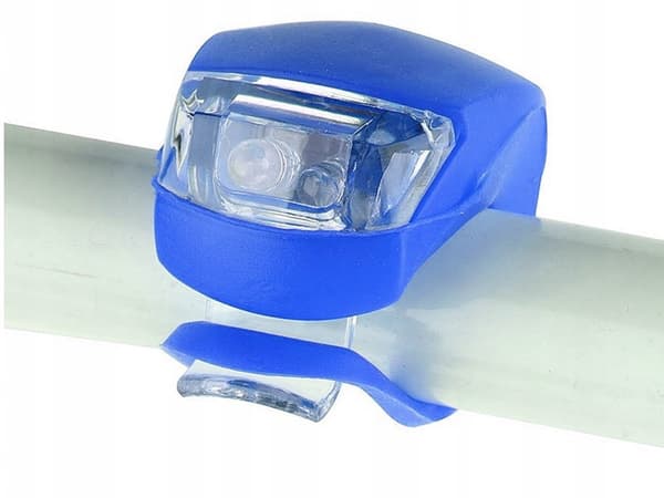 2 LED Cykellampor, Blå, Silikon, Vattentät, Främre Cykellampset om 2