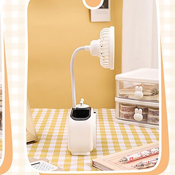 Mini USB oppladbar vifte, bærbar skrivebordsvifte, lite panda-design, MU352A