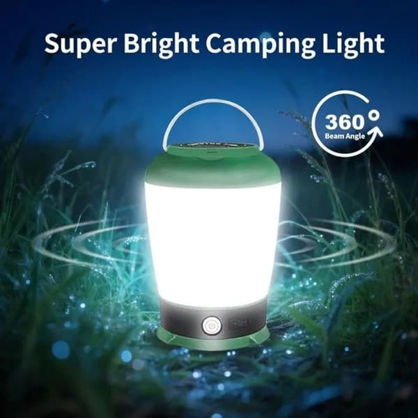 Oppladbar Campinglykt 2000mAh, Vanntett Bærbart Teltlys, Nødstrømbrudd