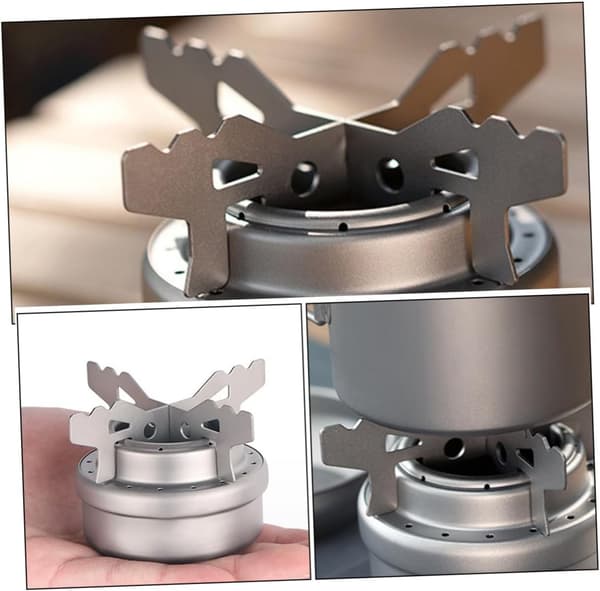Letvægts Titanium Gryde, Pande og Brænderstativ, Bærbart Camping Kogegrej Sæt