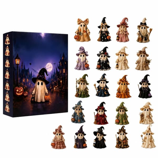 Halloween Spøgelsesvedhæng Julekalender, Akryl, 26x18x3cm, Spøgelse 2