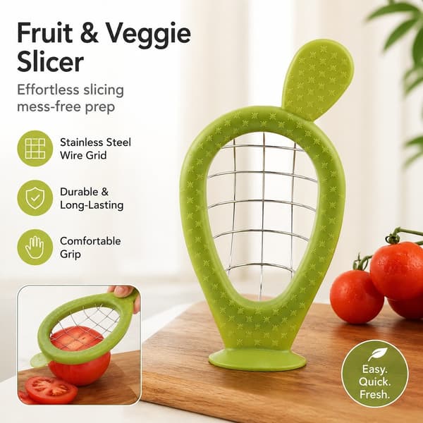 Avocado Slicer, Kiwi Frugtskærer, 304 Rustfrit Stål, Avocado Grøn, Multifunktionel Køkkengadget