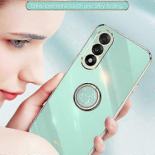 For OnePlus Nord 5 5G Case Ring Kickstand Elektroplettering TPU Telefon Cover Pink