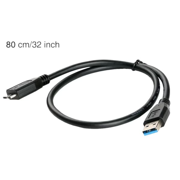 Micro USB 3.0 till USB 3.0-kabel, 0,5M, Höghastighet, för extern hårddisk HDD