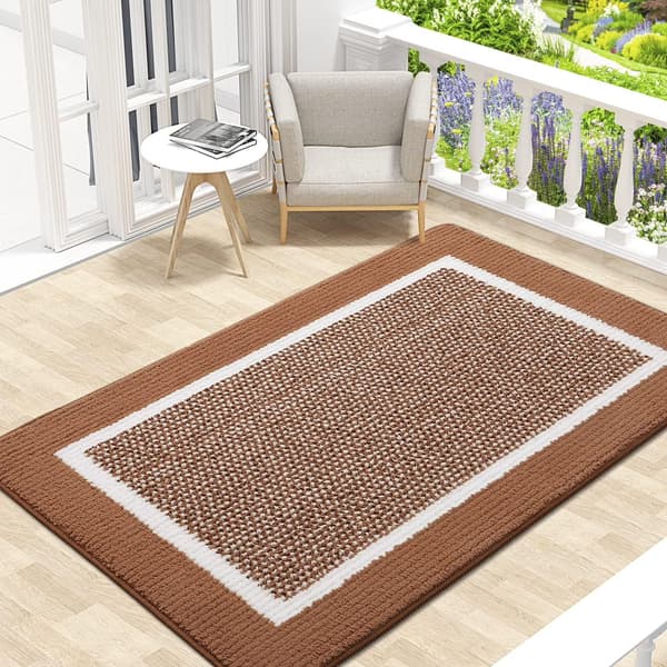 Innvendige dørmatter, absorberende smussfanger, sklisikker lav profil 20" x 32cm"_Brown