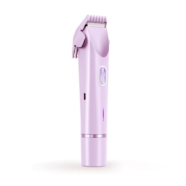 Elektrisk hårfjerner for kvinner, smertefri trimmer for ansikt, kropp, bikini, oppladbar, lilla Purple