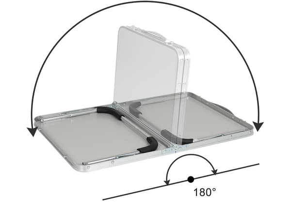 Sammenfoldeligt campingbord, bærbart laptopbord, 26,5x61,5x40 cm, letvægt, robust, til udendørs brug