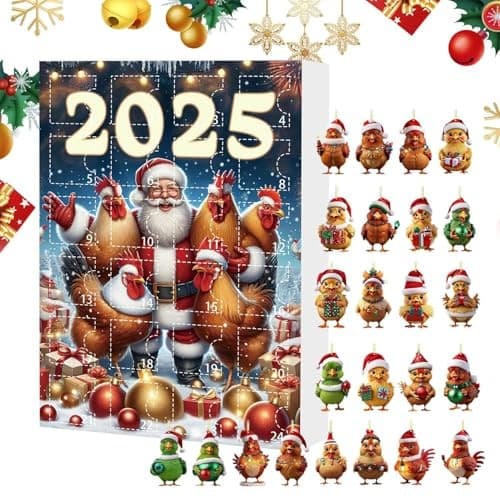 Julepynt Adventskalender 24-dagers nedtelling, Dyreanheng, Stil G