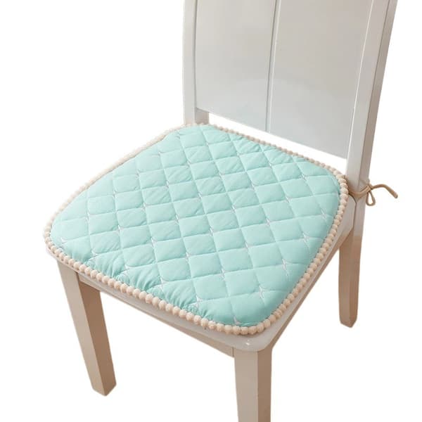 Sklisikker stolpute 45x45cm, vaskbar polyesterfiber for restauranter Plaid-light green