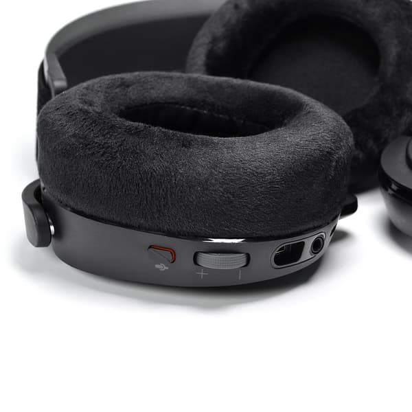 Ørepuder til SteelSeries Arctis Prime/1/3/5/7/9/9X/Pro, Plys Velour, Memoryskum, Sort