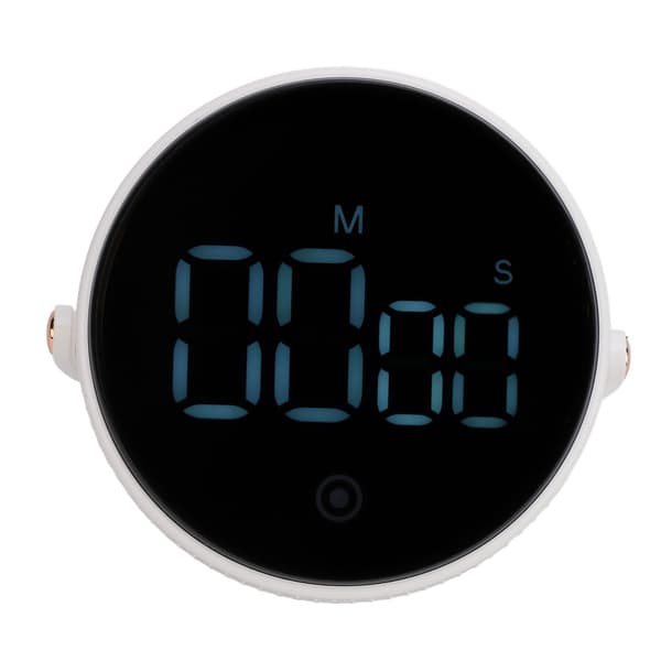 Digital køkkentimer LED-display, hvid, justerbar 3 lydstyrkeniveauer, præcis husholdningstidsminder