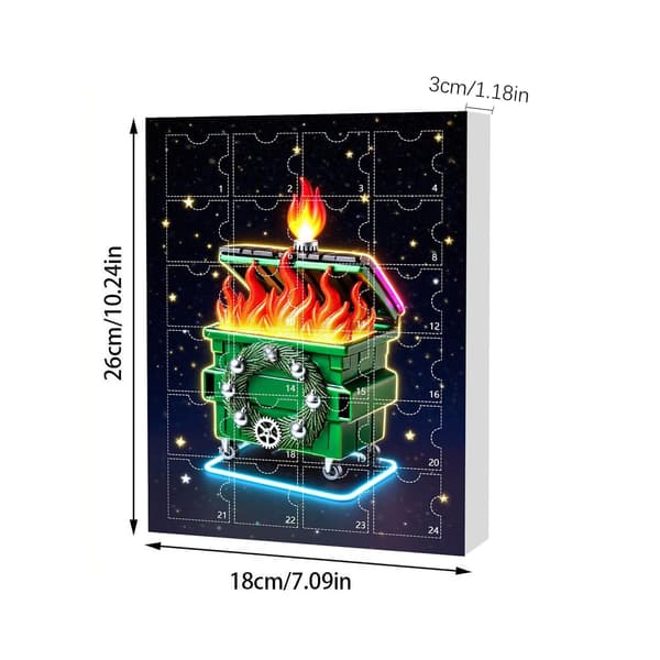 Julkalender med prydnadsföremål, 24-dagars 2D akryl, stil B