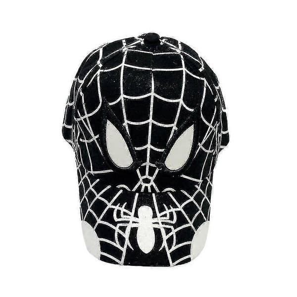 Spiderman Baseball Caps Snapback Justerbar Utendørs Sport Solhatter for Barn Gutter Jenter Black