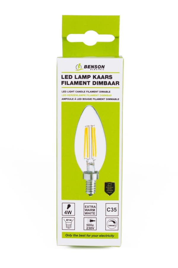 LED Kertepære C35 4W E14 Dæmpbar, 400lm 2500K Varm Hvid
