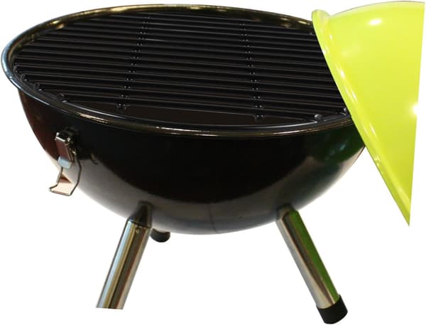 Rund emaljerad grill, bärbar campinggrill, matlagning utomhus i hemköket