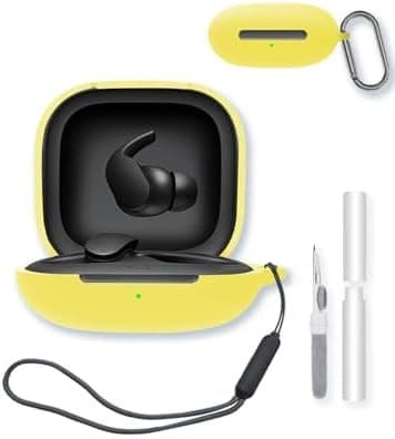 Silikondeksel til Beats Fit Pro ørepropper, beskyttende deksel med nøkkelring og snor