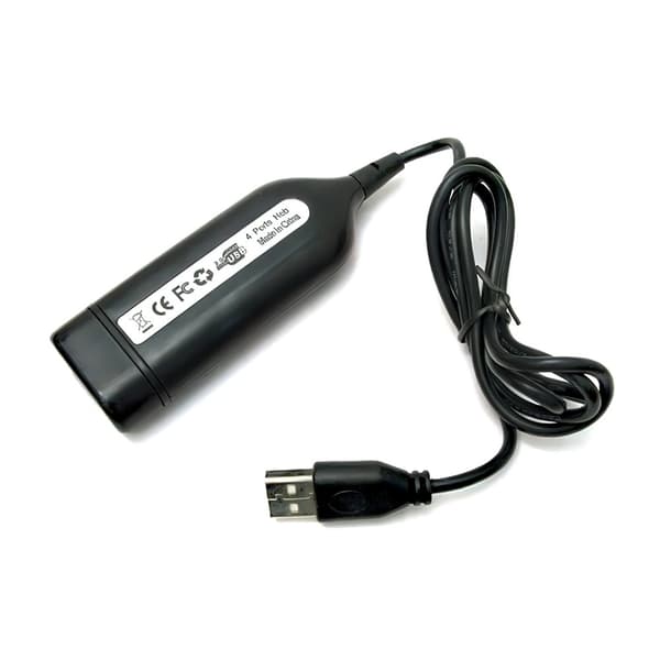 USB 2.0 Hub, 4-Port, Kompakt ABS, til Computer Bærbar
