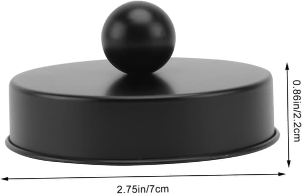 70 mm kuppellåg i rustfrit stål til 6,5 cm syltetøjsglas, sort, til opbevaring og konservering