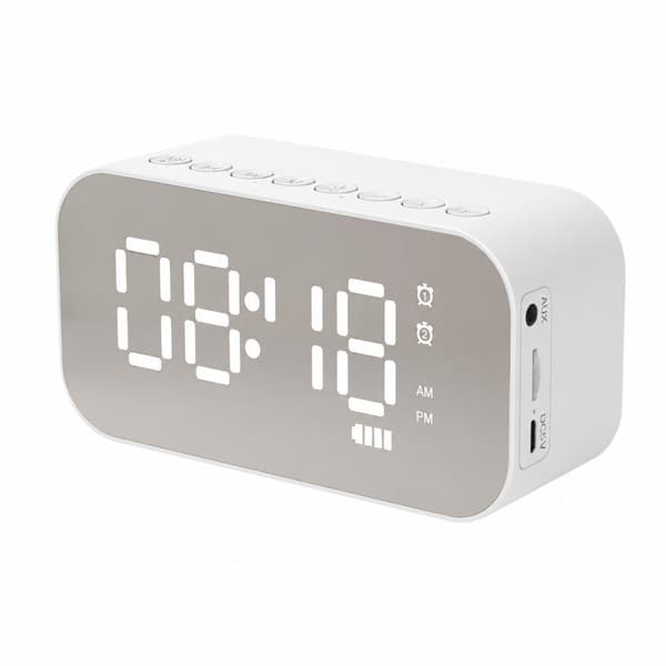 5-in-1 Monitoiminen Herätyskello, Bluetooth-kaiutin, Radio, Puhelinteline, Ulkokäyttöön