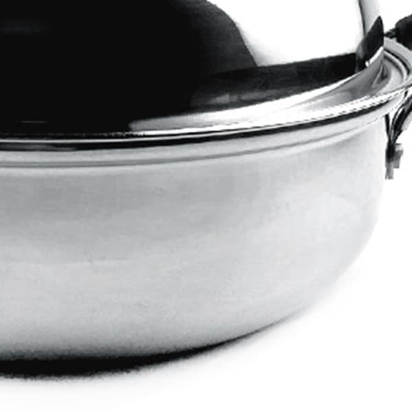 Ångkokare i rostfritt stål, 32 cm/12,6 tum, enkellager, för induktionshäll, professionell matlagning