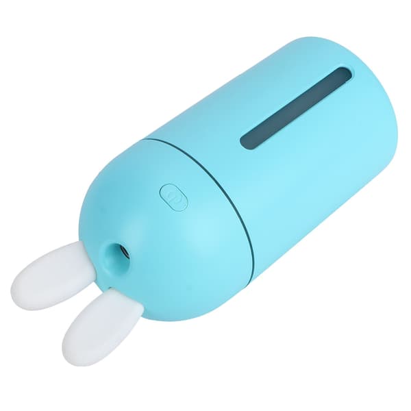 Mini luftfukter 200 ml, USB-drevet, nattlys, 3-timers timer, skrivebord, blå