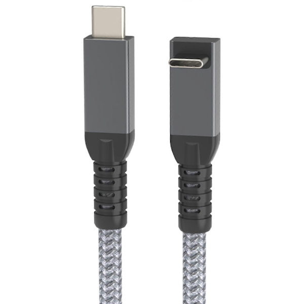 USB C-kabel USB C till USB C flexibel kabel stöder ThunderRate 4/3, USB4, PD 240W snabbladdning, 8K-video, 40 Gbps data 0.3m