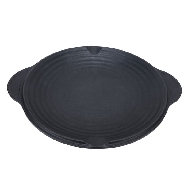 Rund grillpande i aluminiumslegering, 34 cm, bærbart grilltilbehør til flæskestegspandekage