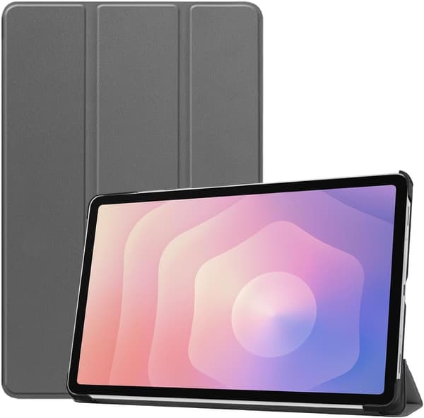 Trefoldbart nettbrettdeksel til Samsung Galaxy Tab S11 11\", Premium PU, ripebestandig, rød