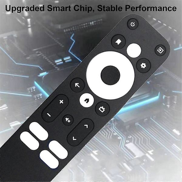 Erstatningsstemmefjernbetjening til MECOOL/ONN KM2 Plus Android TV-boks til MECOOL KM2, KM2 Plus, KM7 Plus Black