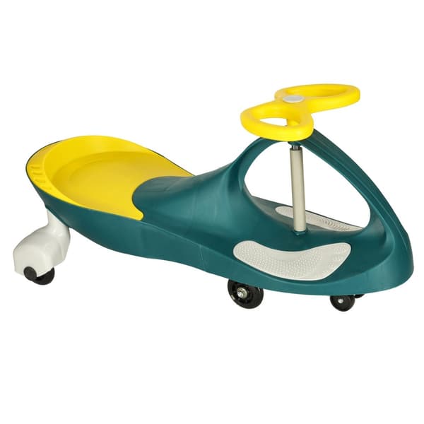 Barnens åkbil, gul, Gravity Swing Car med LED-hjul, inomhus utomhus Yellow