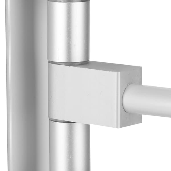 Håndklestativ i aluminium, 4 stenger med krok, flyttbart, plassbesparende, for baderomsoppbevaring