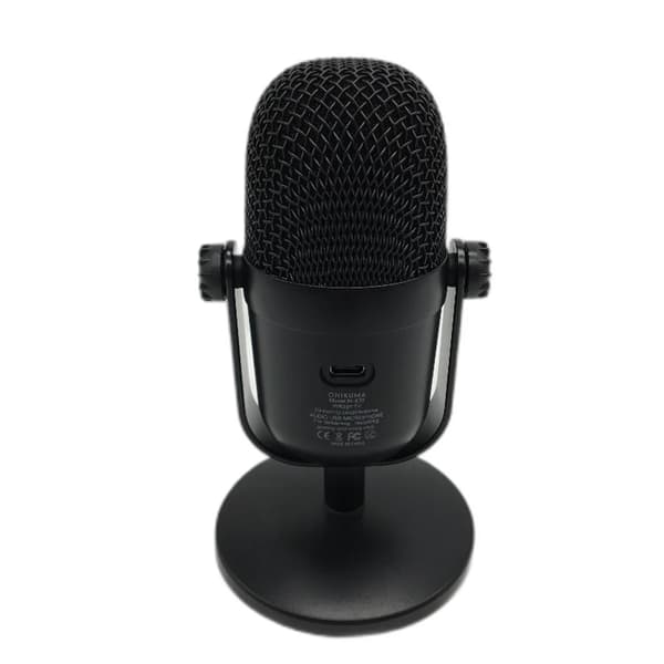 Sort USB kondensatormikrofon til gaming og streaming med mute-knap
