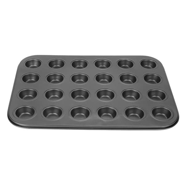 24-kops non-stick bageform i rustfrit stål til muffins, kager og æggetærter