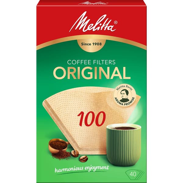 Kaffefilter 100, 40-pack, 9 koppar DFP, kompatibel med Melitta Aroma Boy