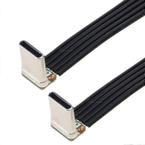 2025 Flexibel USB-C-kabel 20W snabbladdning 480Mbps dataöverföring 15cm Double elbow
