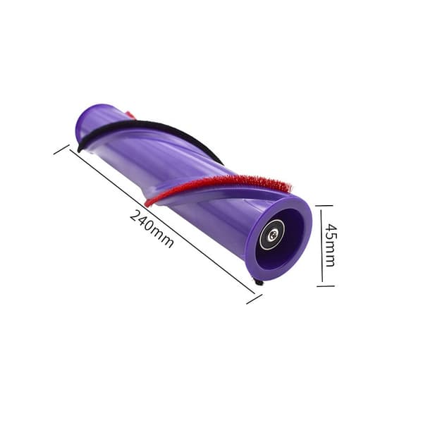Erstatningsrullebørstehode for Dyson V10 støvsuger, lilla, ABS+nylon, dyp rengjøring