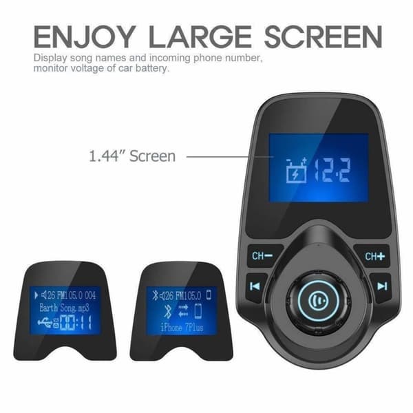 Bluetooth FM-lähetin MP3-soitin, USB SD-kortti, handsfree-puhelut, auto