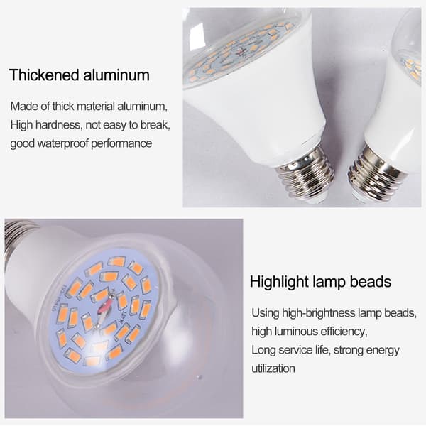 LED-plantegrowlight, 12W, til blomster, krysantemum, rose, indendørs havearbejde