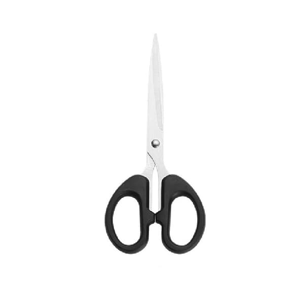 Kontor- og Hobbysaks, Rustfritt Stål, Ergonomisk Grep, Svart Sølv, L Størrelse 16cm