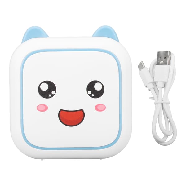 Mini Bluetooth Termisk Printer, Blå, Blækfri, 800mAh Genopladelig, Lav Støj, Bærbar