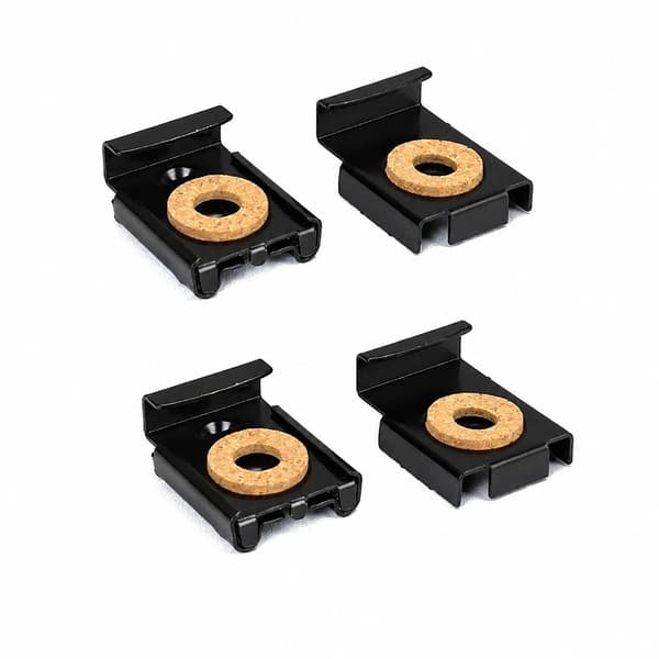 Spegelfästen, 4-pack svart, järn, säker väggmontering för badrum