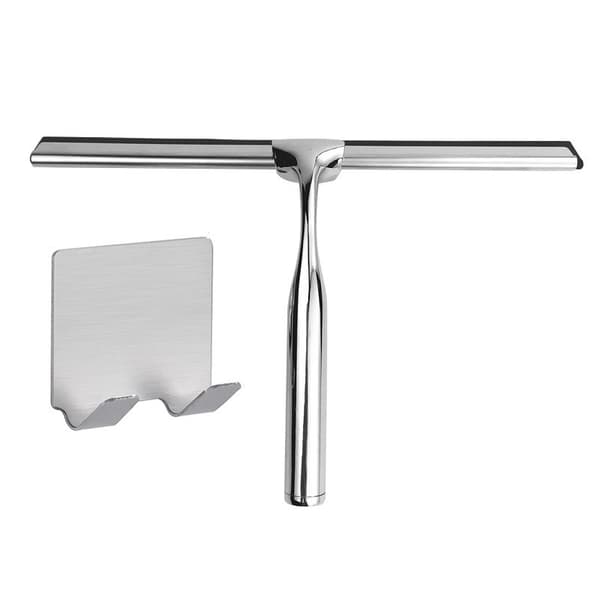 Fönsterskrapa i rostfritt stål, silver, 25,5 cm, för glas, spegel, dusch, kök, badrum