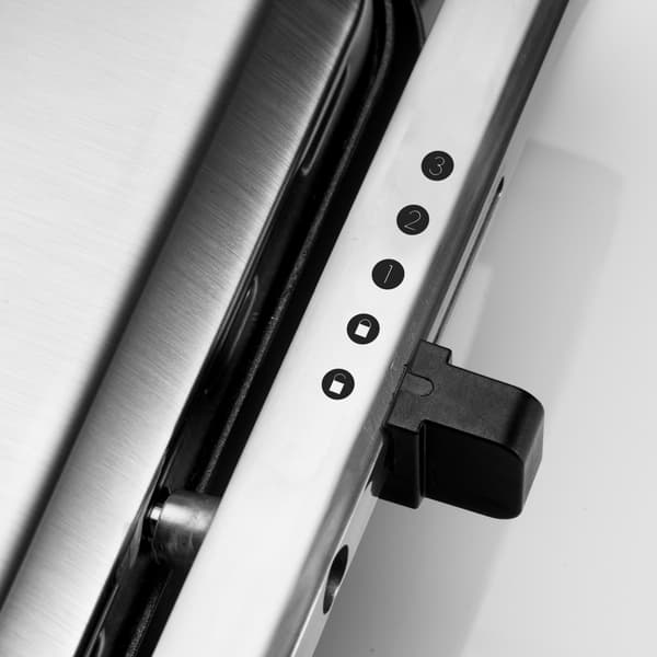 Kompakt Panini Press Grill, Rustfrit Stål, Justerbar Temperatur, Non-Stick, Pladsbesparende