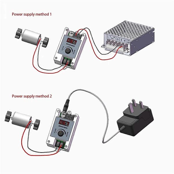Trådløs fjernkontroll DC Motorhastighet LED-lys PWM Dimming Hastighetskontroll Modulbryter for Electri