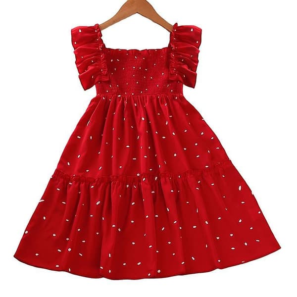 Lasten hameet lyhythihaiset prinsessamekot RED-1 150cm