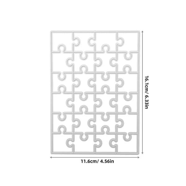 Rektangulär metallskärform, silverfärgat kolstål, för korttillverkning, scrapbooking, prägling