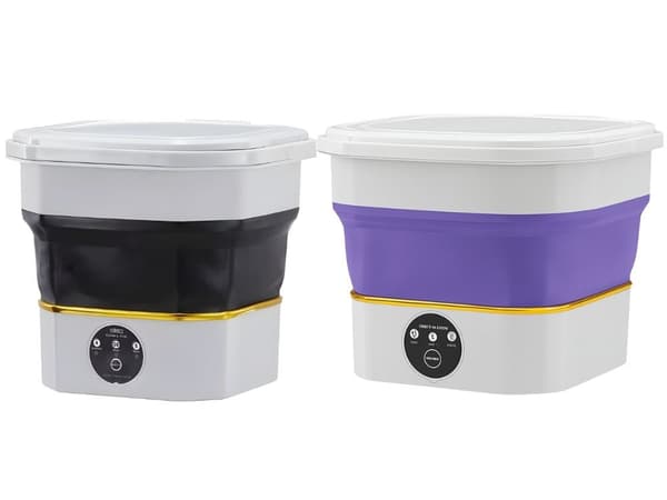 Bærbar Sammenfoldelig Mini Vaskemaskine, 6L Kapacitet, Kompakt til Rejser & Camping