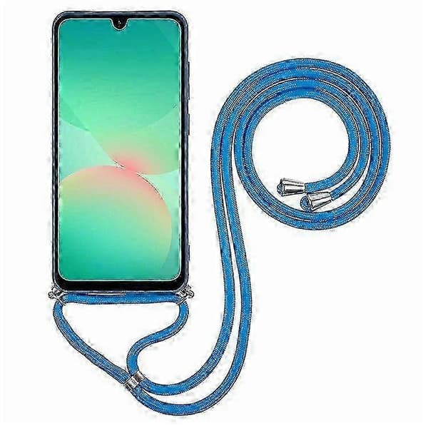 Skal för Samsung Galaxy A26 5G Flexibelt TPU Fiberfoder Anti-Chock Crossbody Telefonskydd Sapphire